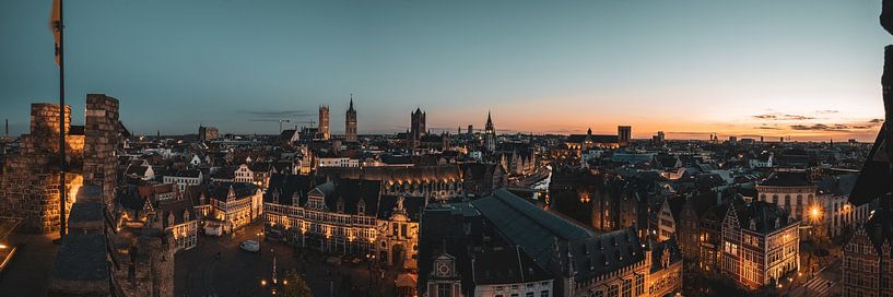 Panorama sur Gand, Belgique par Lemayee