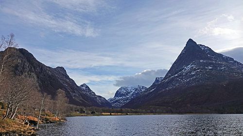 La vallée et la descente d'Innerdalen en automne en Norvège