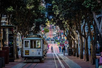 Weltberühmte San Francisco Cable Cars - Landschaft