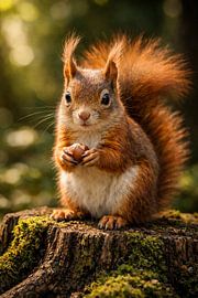 Squirrel in Golden Forest Light by Studio Mini Kids