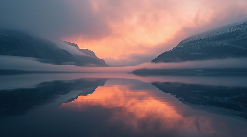 Coucher de soleil par fernlichtsicht