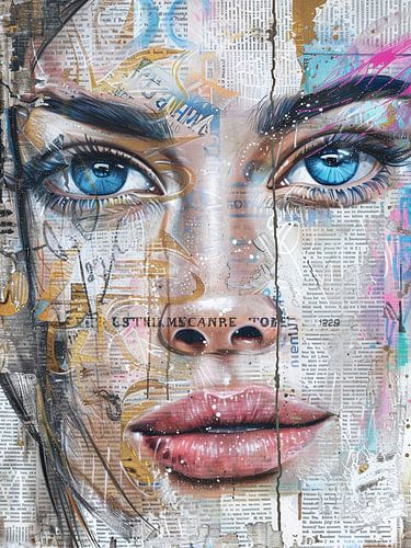 Modernes abstraktes Porträt