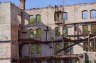 Abriss des Speicher gebäudes des Komplexes Böllberger Mühle in Halle von Babetts Bildergalerie Miniaturansicht