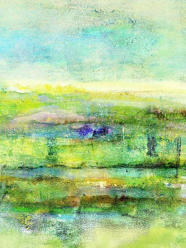 dromerig landschap met een turquoise lucht