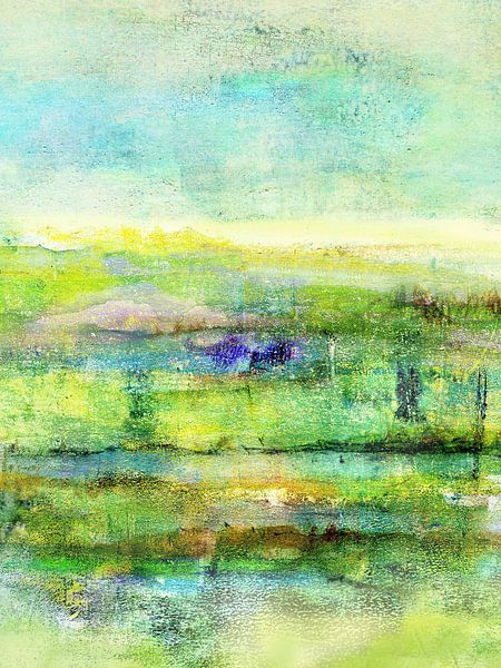 dreamy landscape with a turquoise sky by Claudia Gründler