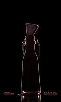 Silhouet van een flesje met creatieve toets