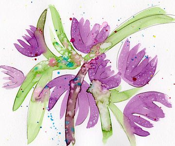 Floral Purple by Irene Hoekstra