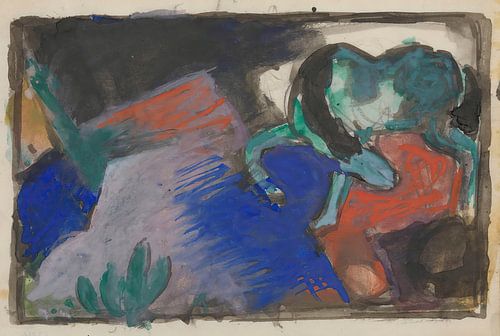 Franz Marc - Grünes Pferd in Landschaft (1912)