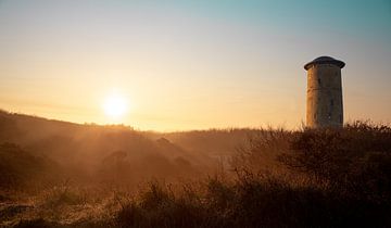 Watertoren Domburg in het zonlicht van Percy's fotografie