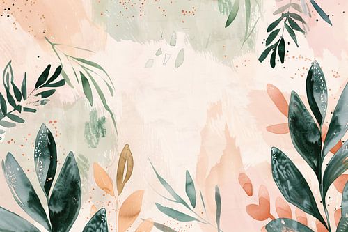 Abstracte pastel natuur in harmonieuze kleuren