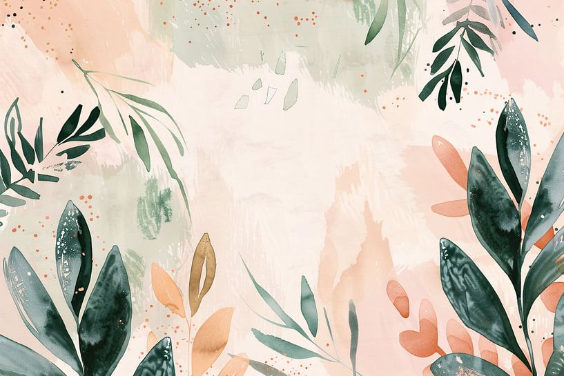 Abstracte pastel natuur in harmonieuze kleuren van Art & Soul Creations