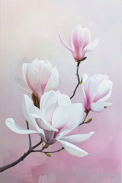 Delicate magnolia magie van Poster Art Shop