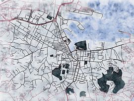 Carte de La Seyne-sur-Mer avec le style 'White Winter' sur Maporia