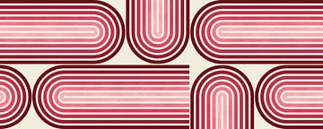 Rode geometrische vormen 2 van Vitor Costa