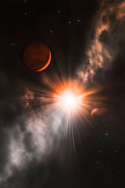 Sternenexplosion im Weltraum von Poster Art Shop