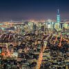 Lower Manhattan by Night van Mark De Rooij