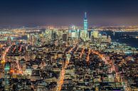 Lower Manhattan by Night van Mark De Rooij thumbnail