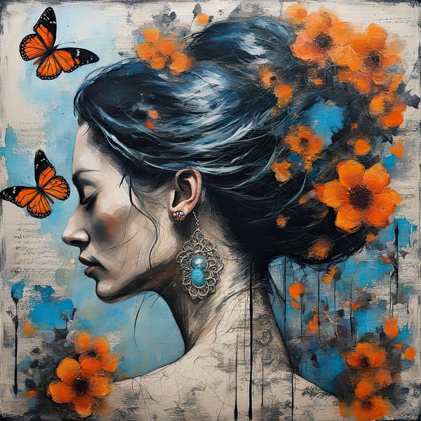 Floral Portrait No. 95.77 by Eye catching paintings