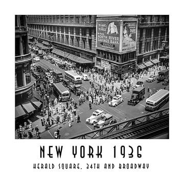 New York 1936: Herald Square, 34th and Broadway von Christian Müringer