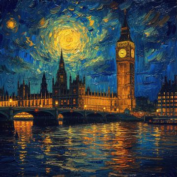 Londen "Big Ben" Theems Engeland van Niklas Maximilian
