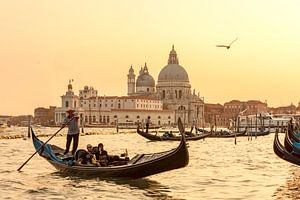 Voile en gondole au coucher du soleil à Venise