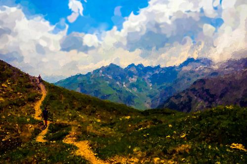 Een wandeling door de bergen