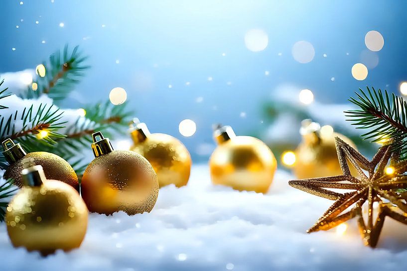 Sneeuwbed voor kerstversiering van Jean Pierre