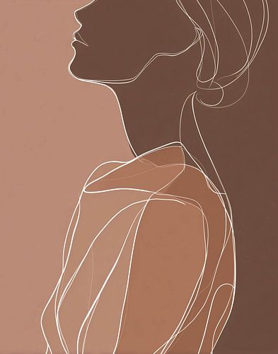 n ligne capturée, enveloppée de brun