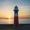 Leuchtturm von Westkapelle im Sonnenuntergang von Jens Seßler
