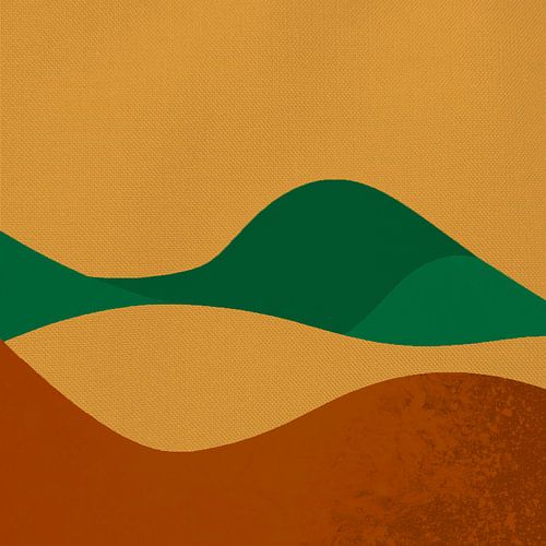 Modern Minimalistisch. Golvend heuvellandschap  - Deel 2