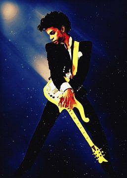 Supersterren van Prince en gele gitaar van Gunawan RB