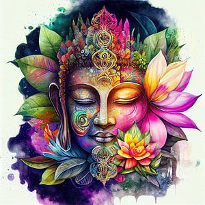 Blühender erwachender Buddha