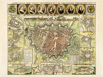 Plattegrond Groningen - 1652