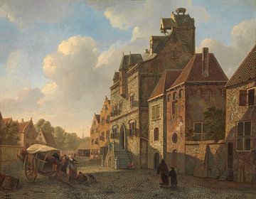 Stadtansicht von Dordrecht, Johannes Schoenmakers