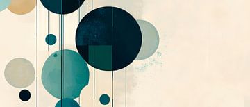 Geometric shapes in soft colours by Poster Art Shop