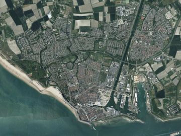 Luchtfoto van Vlissingen van Maps Are Art