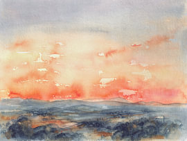 Glowing sky at sunrise 2 by Adriana Müller