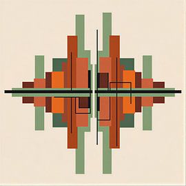 Terracotta Geometric Sound Rhythm by maulana risyad