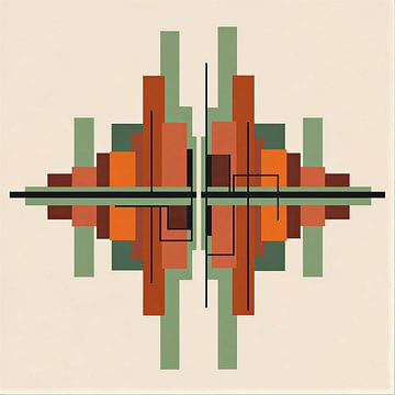 Terrakotta Geometrischer Klang-Rhythmus von maulana risyad