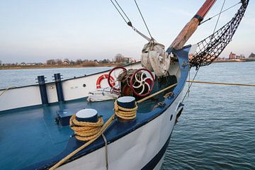 sailboat in Kampen. by Janny Beimers