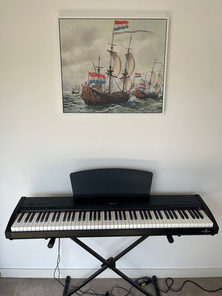 'De 7 Provincien' van Michiel de Ruyter  van Maritiem Schilder Arnold de Lange 