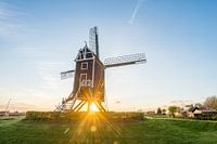 Molen De Hoed bij zonsondergang