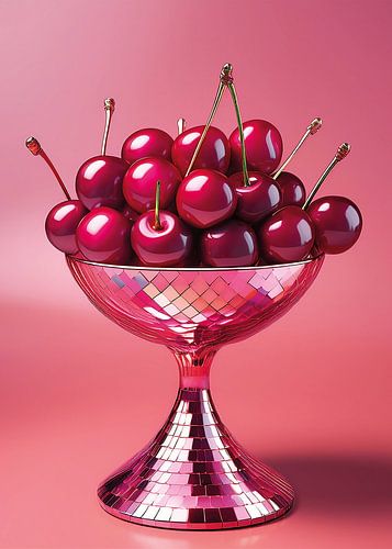 mirror art cherries