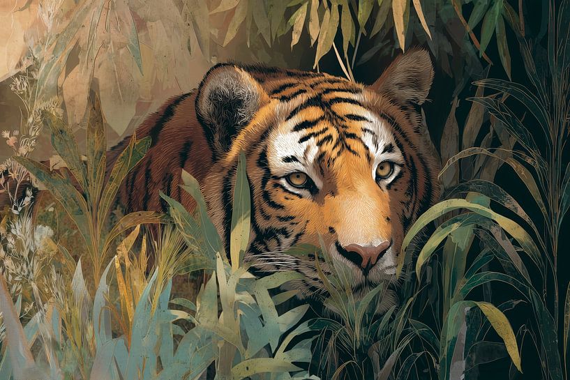 Tiger im Dschungel von ARTemberaubend