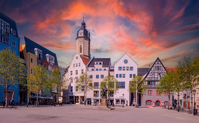 Blick auf den Skyline-Marktplatz im Zentrum von Jena in Thüringen von Animaflora PicsStock
