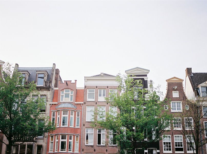 Grachtenpanden in Amsterdam | Nederland van Raisa Zwart