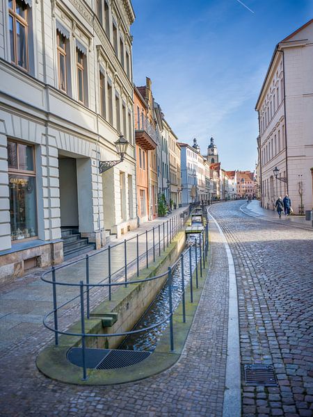 Lutherstadt Wittenberg - Rue du château avec vue sur la place du marché par t.ART