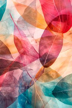 Colourful transparent leaf structure by Poster Art Shop