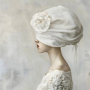 Jeune fille habillée artistiquement