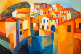 Farbige Wasserstadt von Poster Art Shop